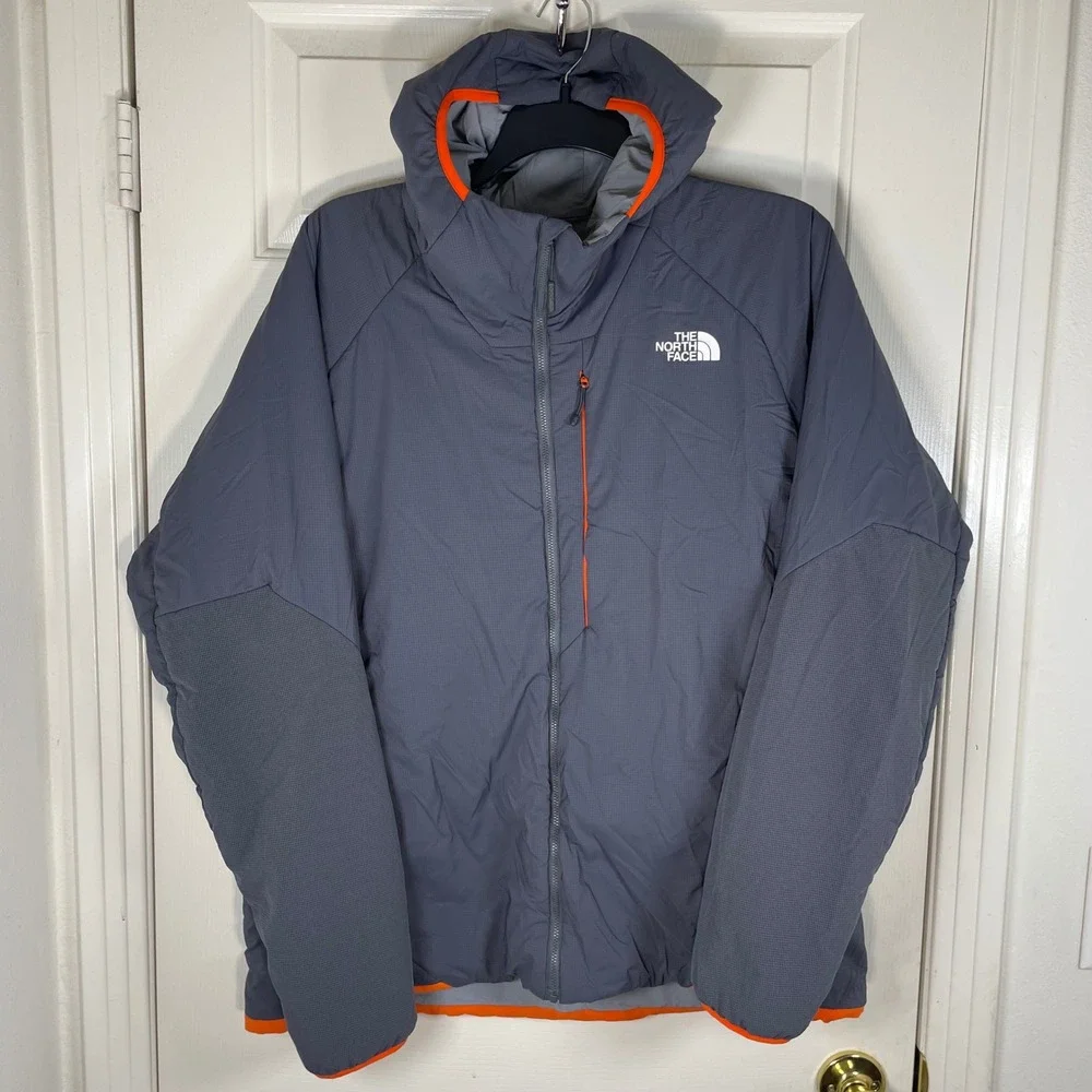 The North Face Ventrix Hooded Jacket Mens XXL Grey Orange Insulated Puffer Coat